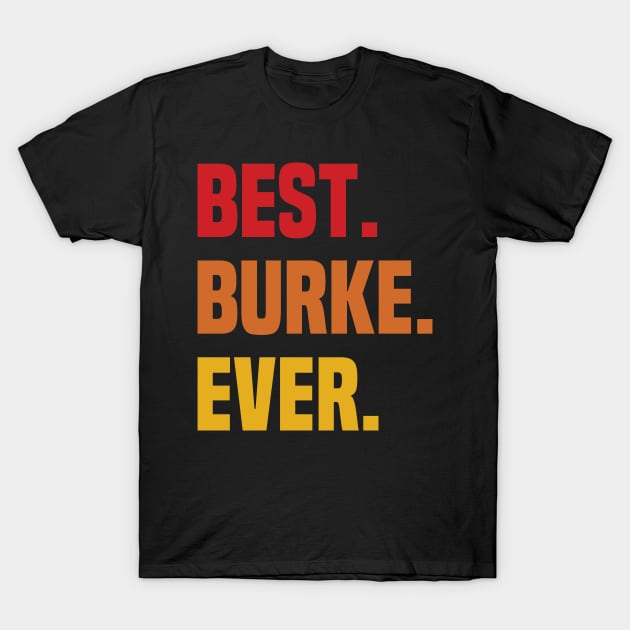 BEST BURKE EVER ,BURKE NAME T-Shirt by tribunaltrial